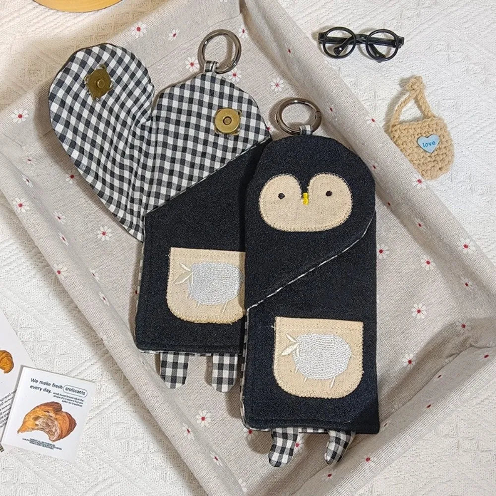 Penguin Glasses Case with Key Ring – Cute Eyeglass Pouch Eyeglass Case Nixie Penguin
