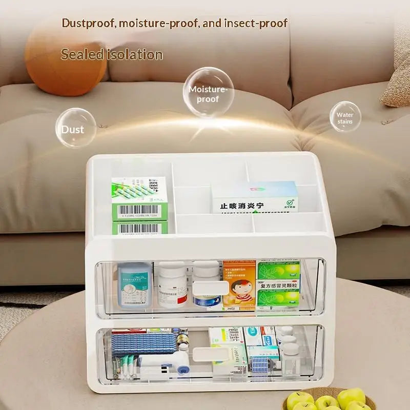 Multi-Layer Drawer Medicine Storage Box | Large Capacity Drawer Storage Organizer Nixie