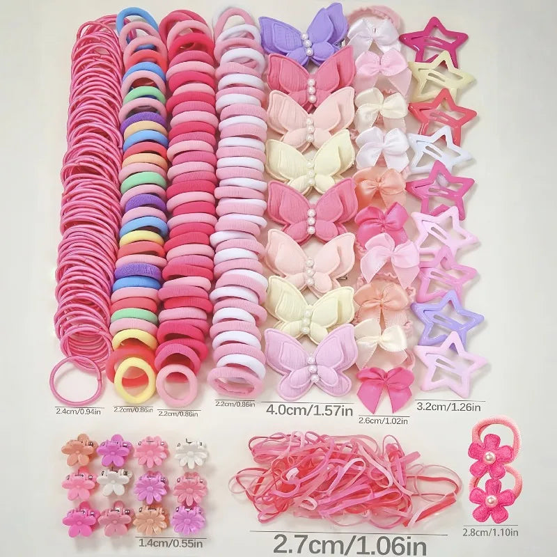 850-Piece Girls Hair Accessories Set – Clips, Bands & Barrettes Girls Hair Accessories Nixie