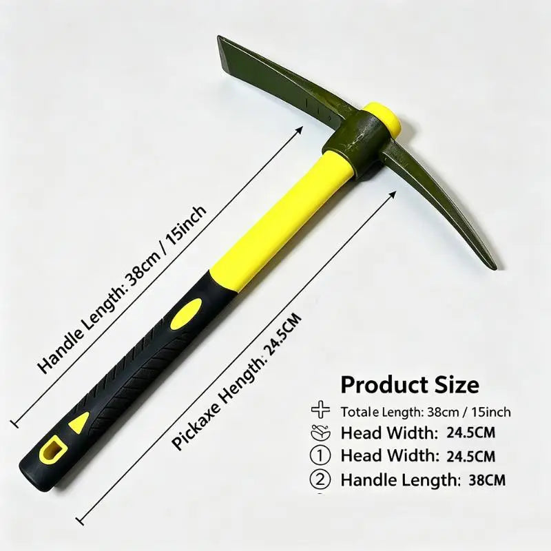 Mini Pickaxe Mattock Hoe – Fiberglass Handle Garden Tool