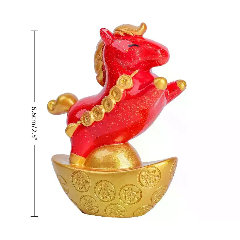 Feng Shui Crystal Horse Sculpture – Zodiac Horse Ornament Decorative Figurine Nixie