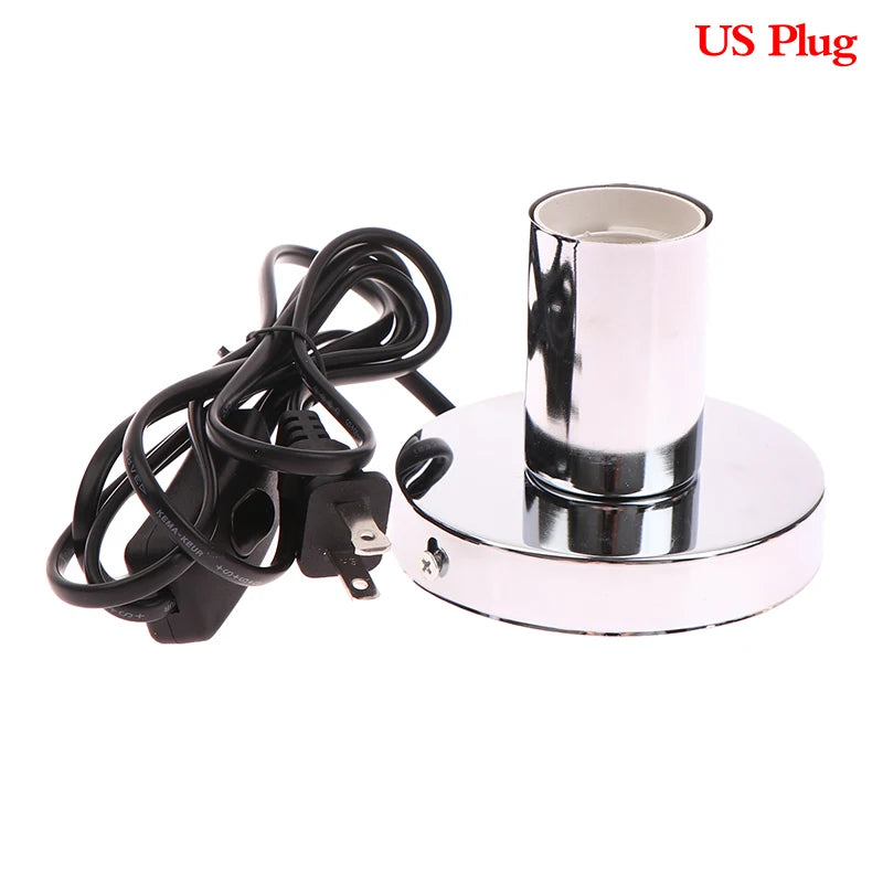 Retro E27 Metal Table Lamp Base – Industrial Desktop Night Light Table Lamp Base Nixie