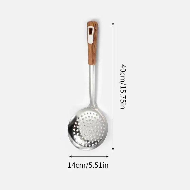 Stainless Steel Colander Spoon – Oval Oil Skimmer & Mesh Sifter Kitchen Strainer Spoon Nixie M