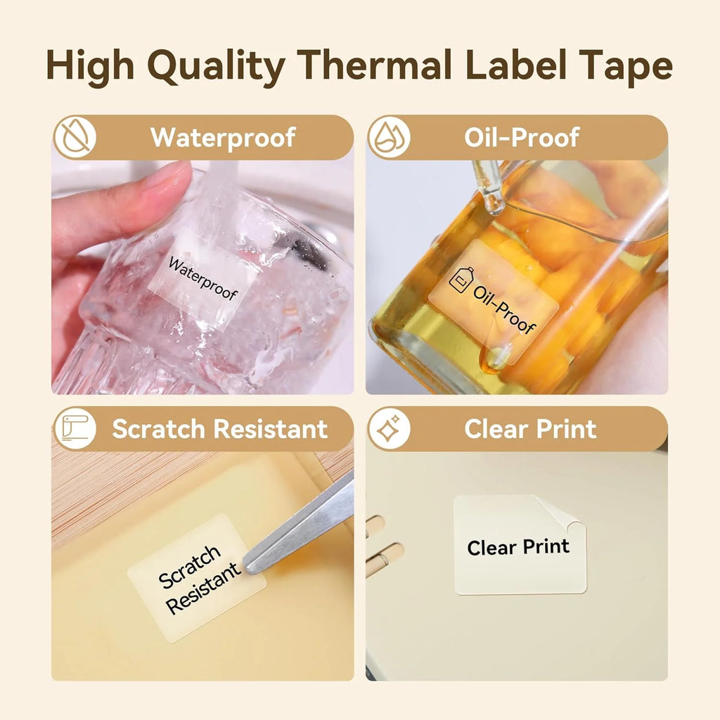 Niimbot B1 B21 Transparent Thermal Label Paper – Clear Stickers Thermal Label Paper Nixie