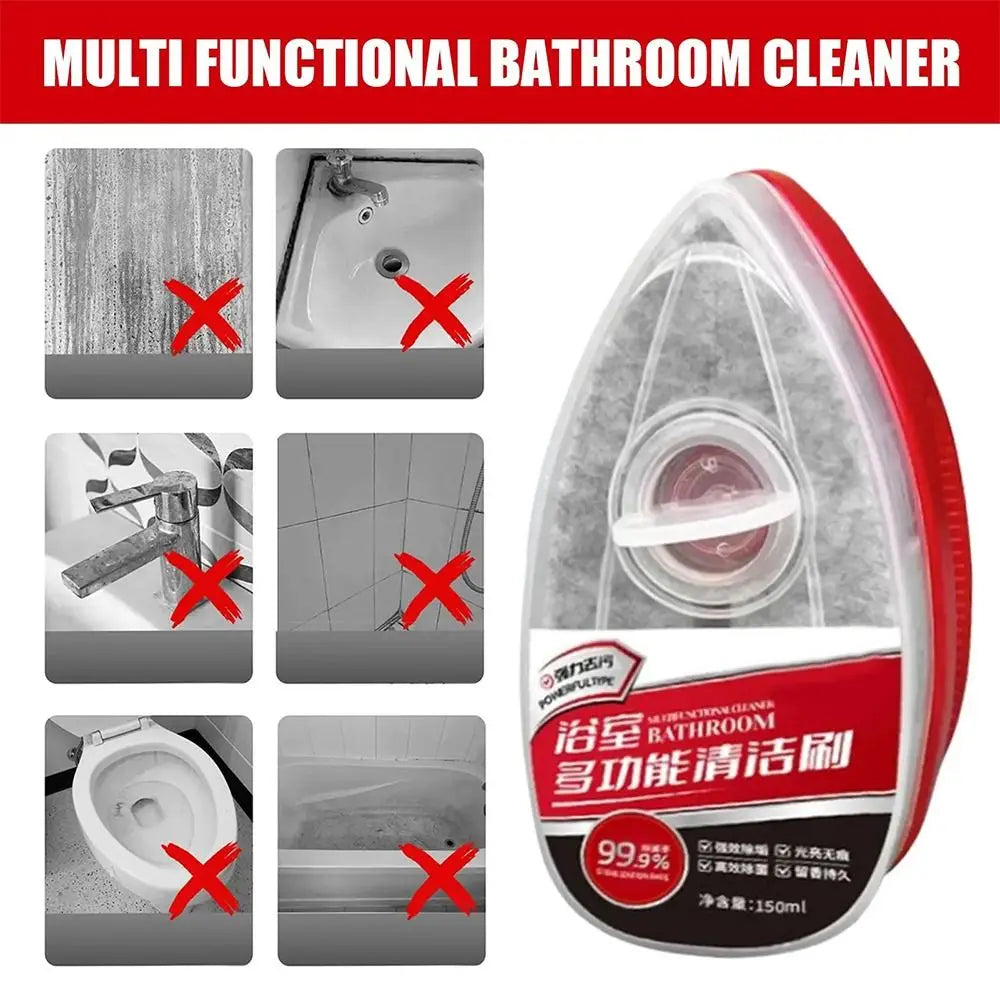 Bathroom Cleaner Brush with 100ml Liquid Compartment & Sponge