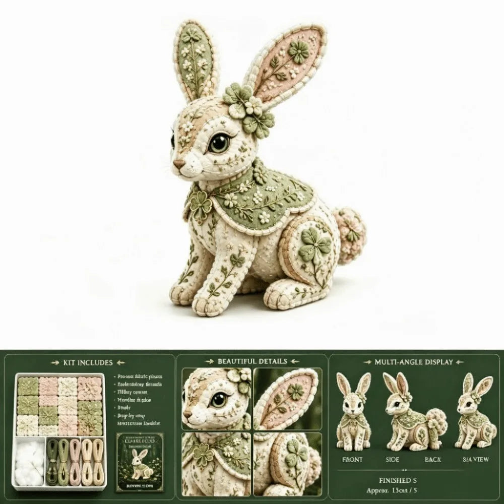 Floral Animal Patchwork DIY Sewing Kit – Handmade Decor Set