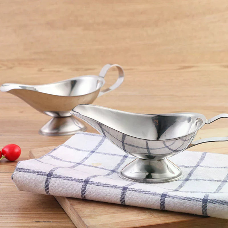 Stainless Steel Dripless Gravy Sauce Boat – 3 oz to 8 oz Gravy Sauce Boat Nixie