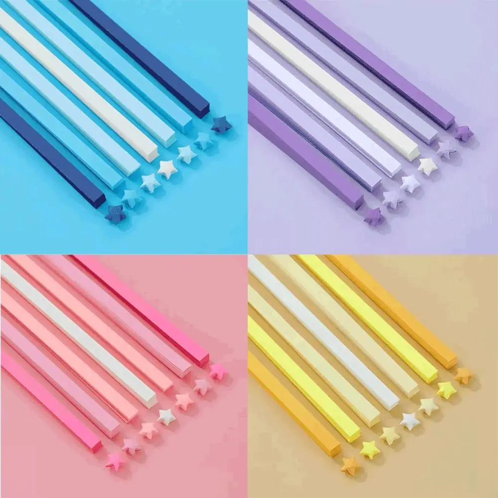 540 Sheets DIY Lucky Star Origami Paper Strips – Colorful Crafts
