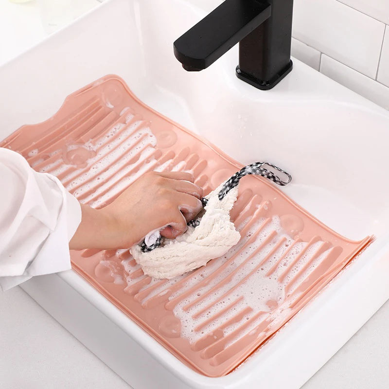 Silicone Laundry Scrub Board – Foldable, Hangable Mini Wash Board