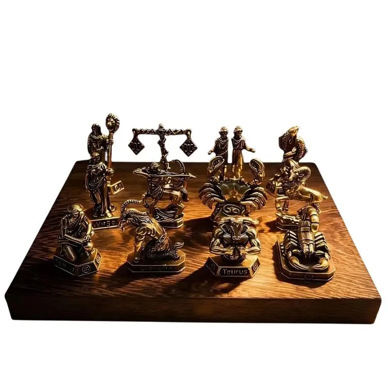 Vintage Metal Zodiac Figurine Sculpture | Home Decor & Gift