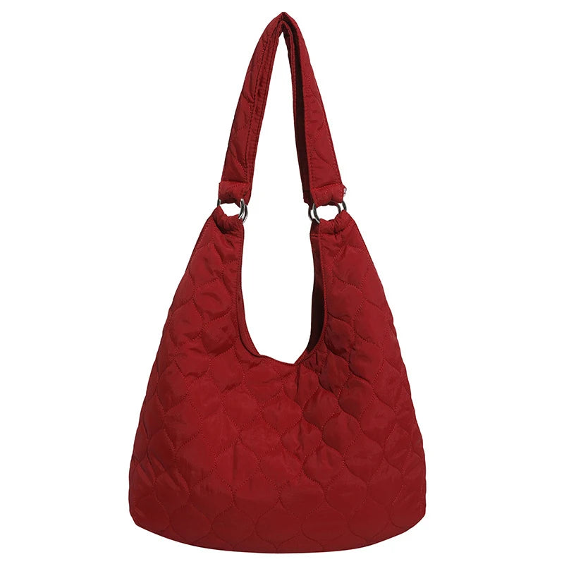 Korean Quilted Shoulder Bag – Large Capacity Women's Tote Quilted Shoulder Bag Nixie