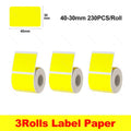 NiiMbot B1/B21/B3S/B203 Thermal Labels 40x30mm – Color Label Paper Thermal Label Paper Nixie 3Rolls Yellow