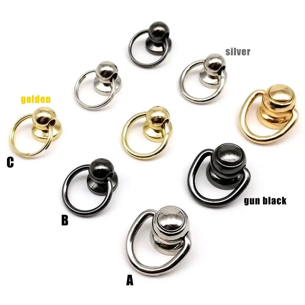 10pcs Screwback Rivet Studs with O-Ring | Zinc Alloy Ball Nail Craft Rivet Studs Nixie