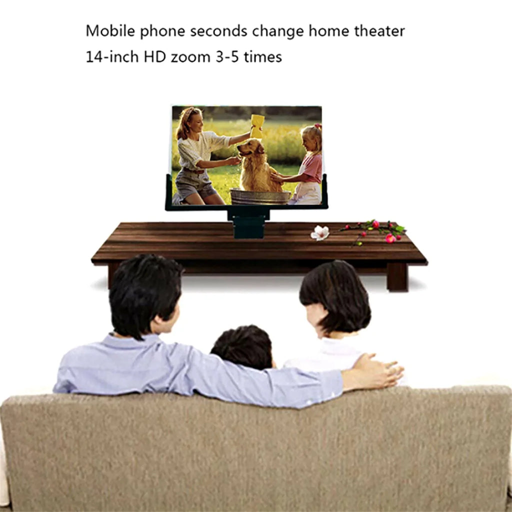 14" Phone Screen Magnifier 3D HD Video Amplifier Stand Phone Screen Magnifier Nixie