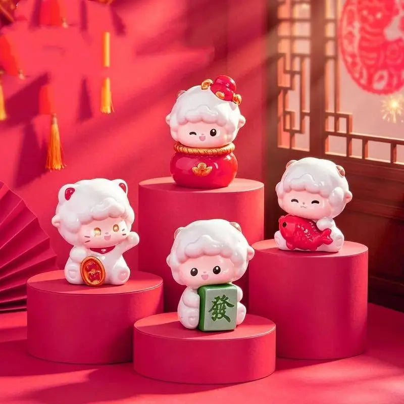 2027 Lunar Zodiac Goat Resin Figurine – New Year Decor Gift