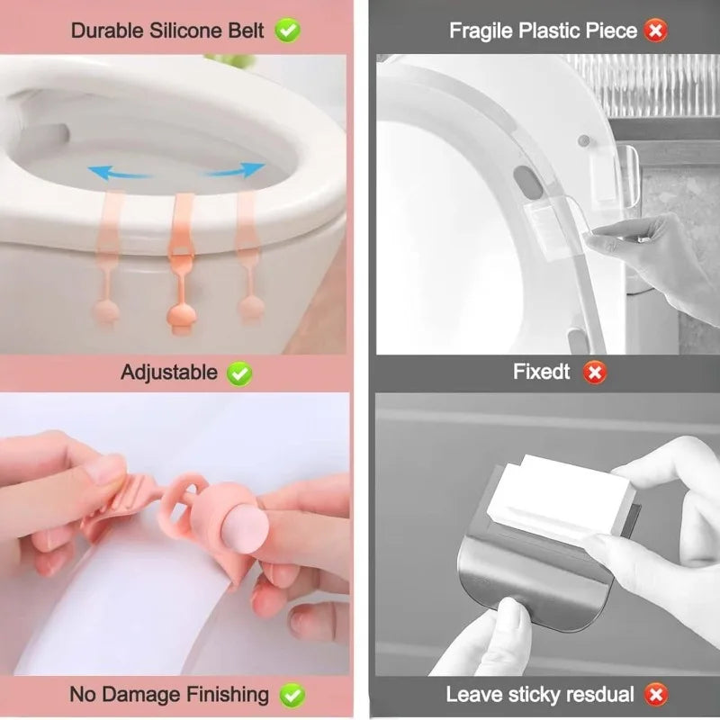 10Pcs Silicone Toilet Seat Lifter No-Touch Lid Handle Toilet Seat Lifter Nixie