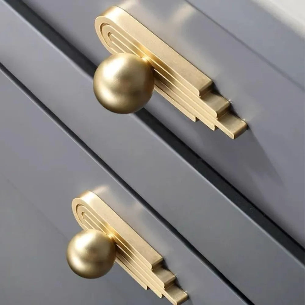 Gold Cabinet Drawer Handle | French Minimalist Zinc Alloy Pull Cabinet Drawer Handle Nixie