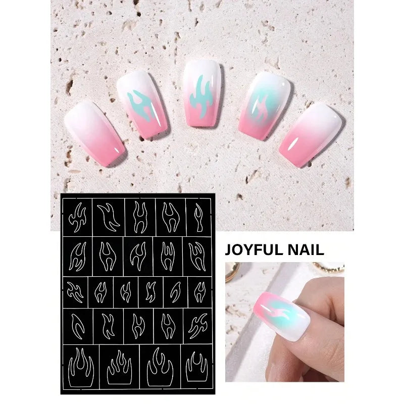 Hollow Out Nail Art Stencil Stickers – 6 Shapes Heart Star Butterfly Nail Art Stencils Nixie H350