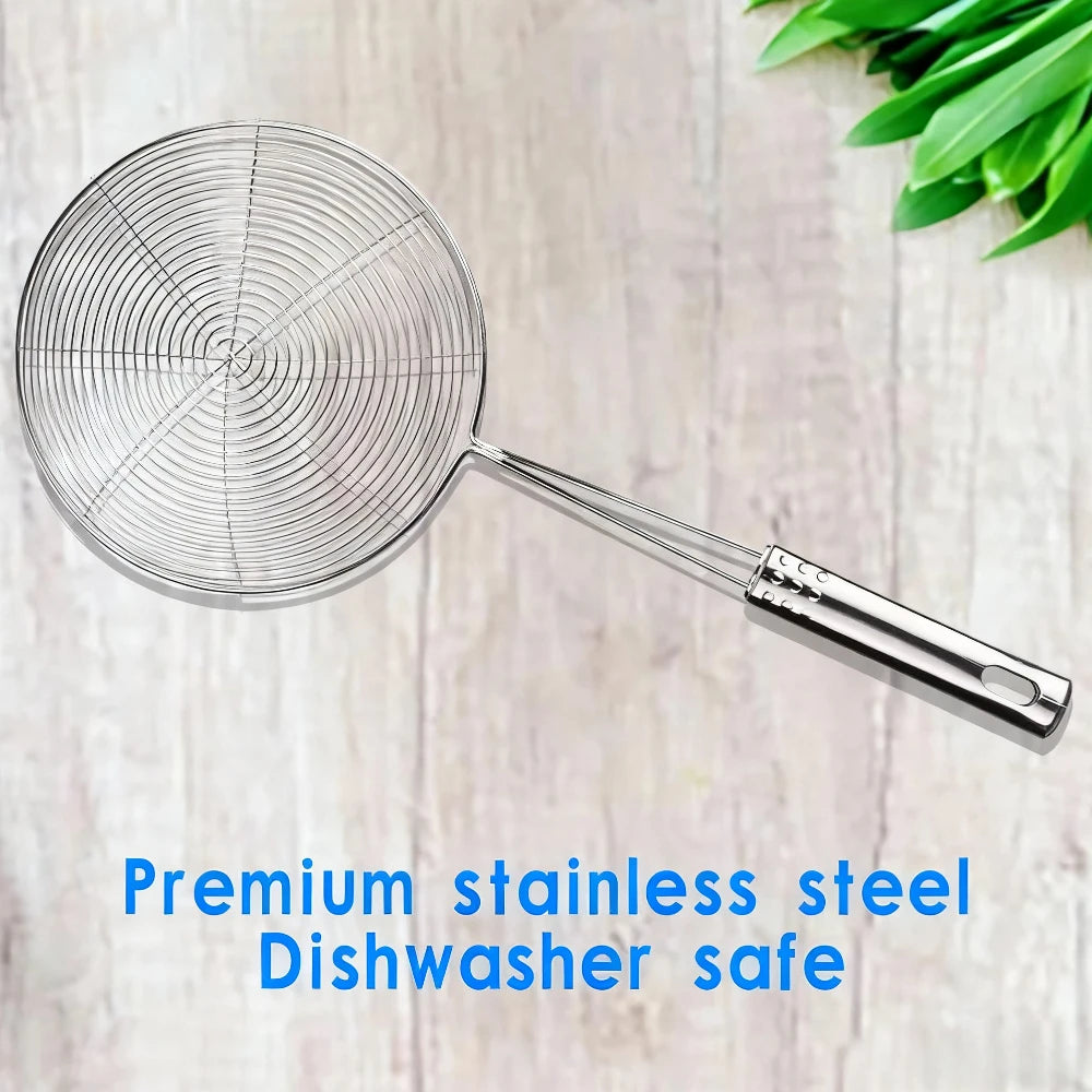 Stainless Steel Spider Strainer Skimmer Spoon for Frying & Cooking Kitchen Strainer Skimmer Nixie