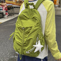 Korean Style Campus Backpack – Large Capacity Laptop Bag Campus Backpack Nixie Green