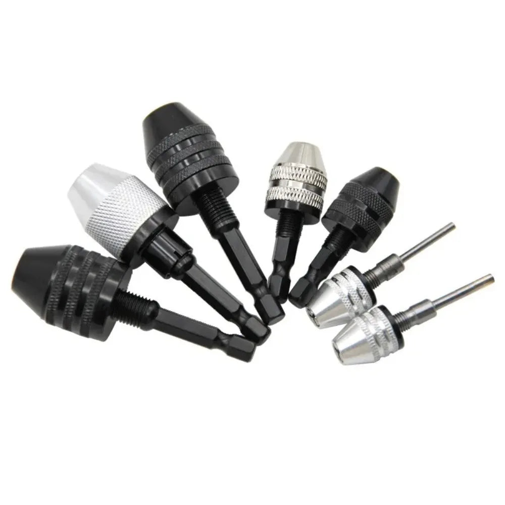 Hex Shank Keyless Drill Chuck Adapter for Mini Screwdriver Bits