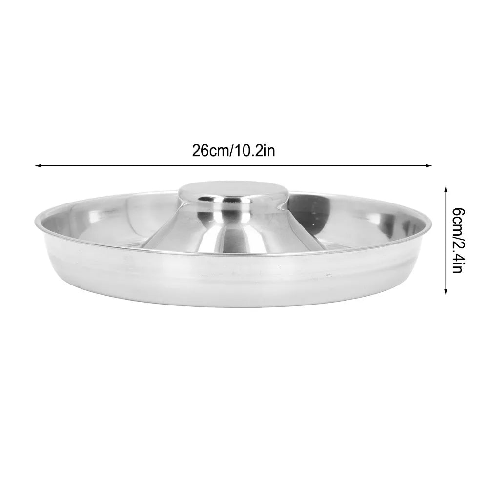 Stainless Steel Slow Feeder Pet Bowl 26cm – Dog & Cat Labyrinth