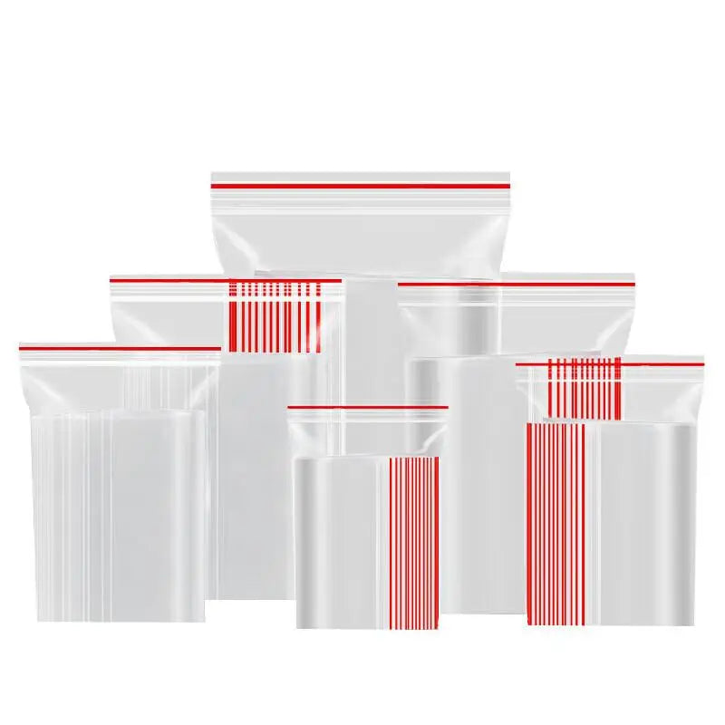 Clear Reclosable Zip Lock Bags 100pcs | Food & Storage Use Resealable Storage Bags Nixie