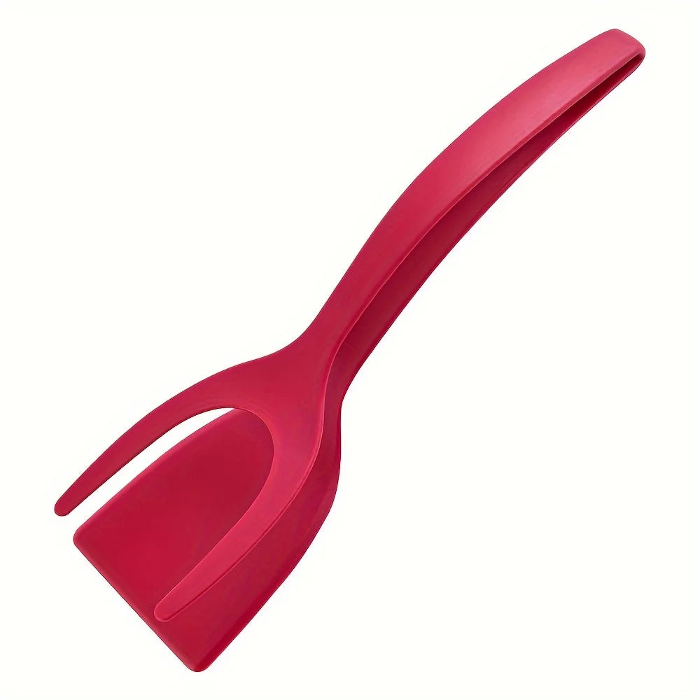 Grip & Flip Spatula Tongs – Non-Stick Egg Flipper Tool Spatula Tongs Nixie Red