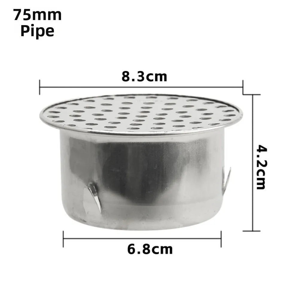 304 Stainless Steel Round Gutter Guard Drain Mesh Cover Gutter Guard Drain Cover Nixie 75mm Pipe