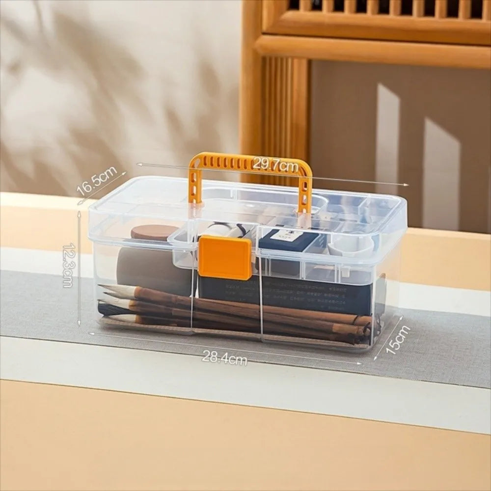 Transparent Plastic Tool Organizer Box with Adjustable Dividers Tool Storage Organizer Nixie M