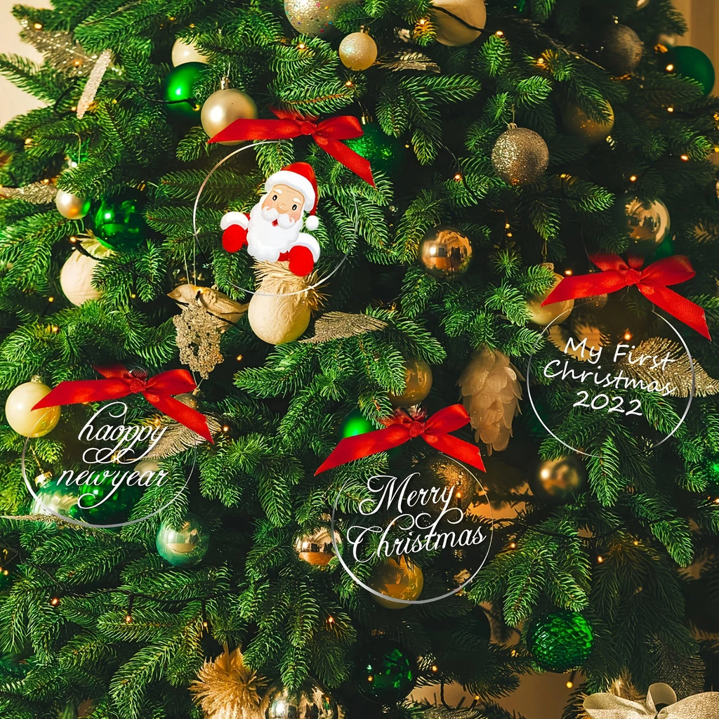 10pcs Clear Acrylic Christmas Ornament Blanks – DIY Round Discs DIY Ornament Blanks Nixie