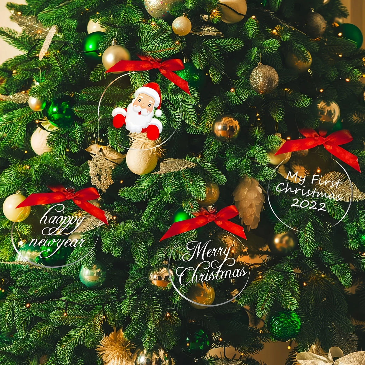 10pcs Clear Acrylic Christmas Ornament Blanks – DIY Round Discs DIY Ornament Blanks Nixie
