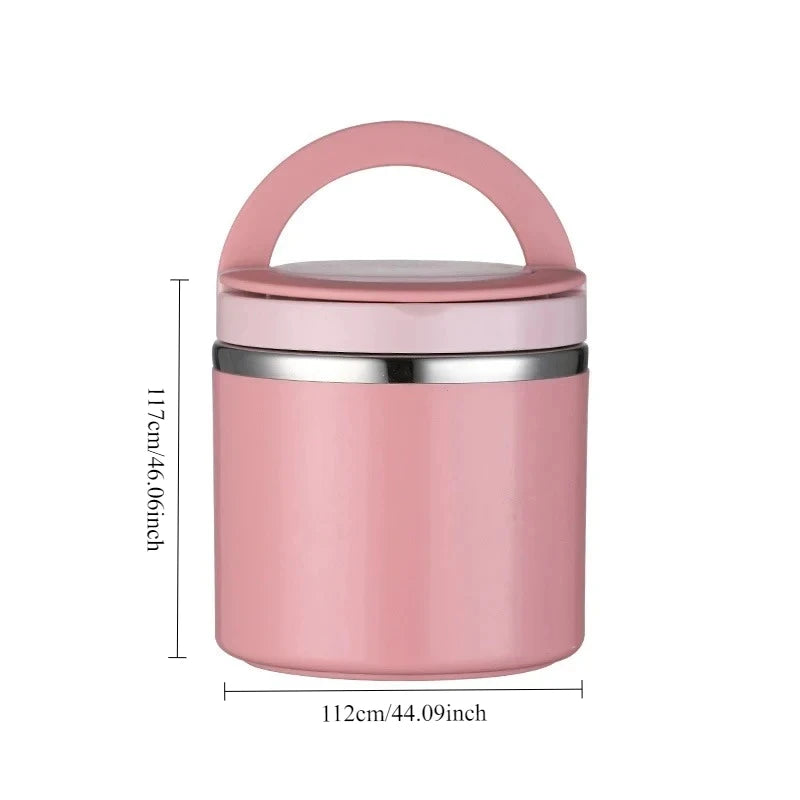 630ml Stainless Steel Insulated Lunch Box & Thermos Food Jar Insulated Food Jar Nixie pink 630ml