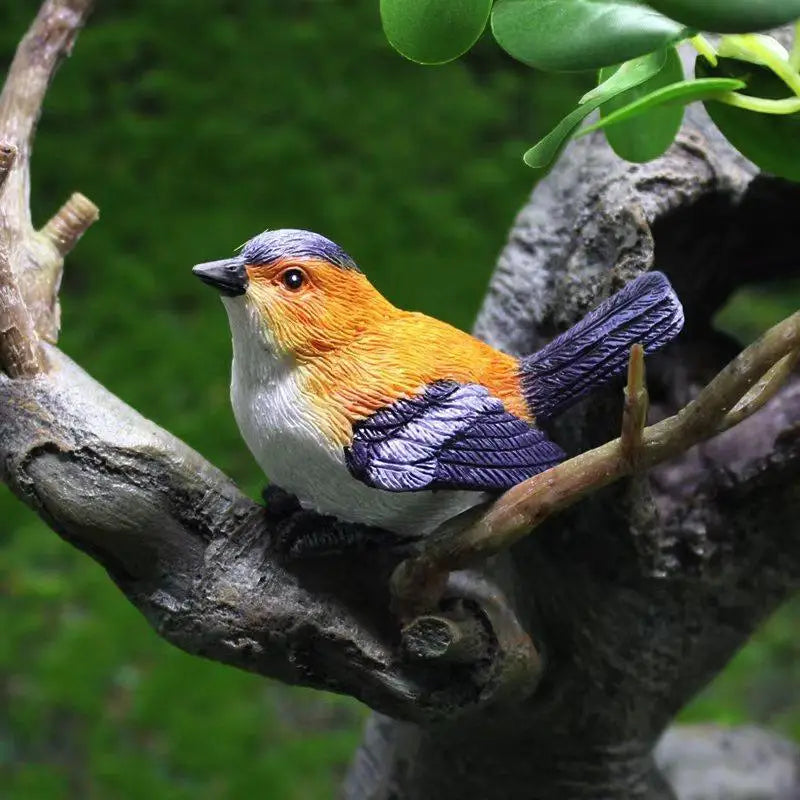Resin Bird & Nest Figurine Set – Fairy Garden Micro Landscape Resin Figurine Set Nixie