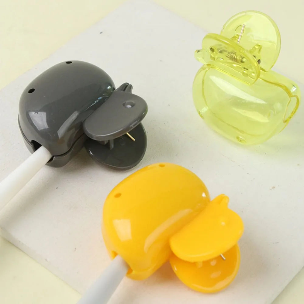 Duck Cartoon Toothbrush Head Cover – Plastic Clip Case