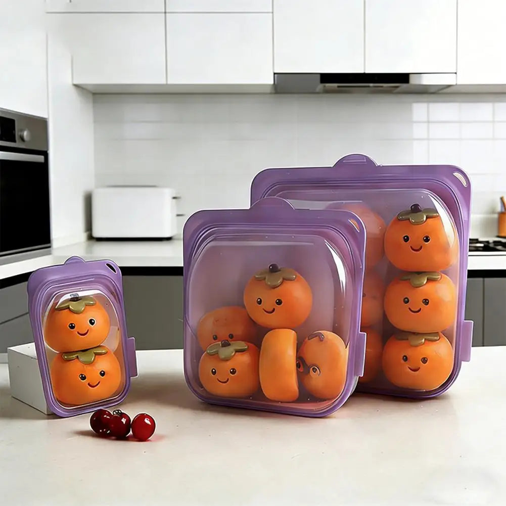 Reusable Silicone Food Storage Bags – Leak-Proof Freezer Pouches Silicone Storage Bags Nixie