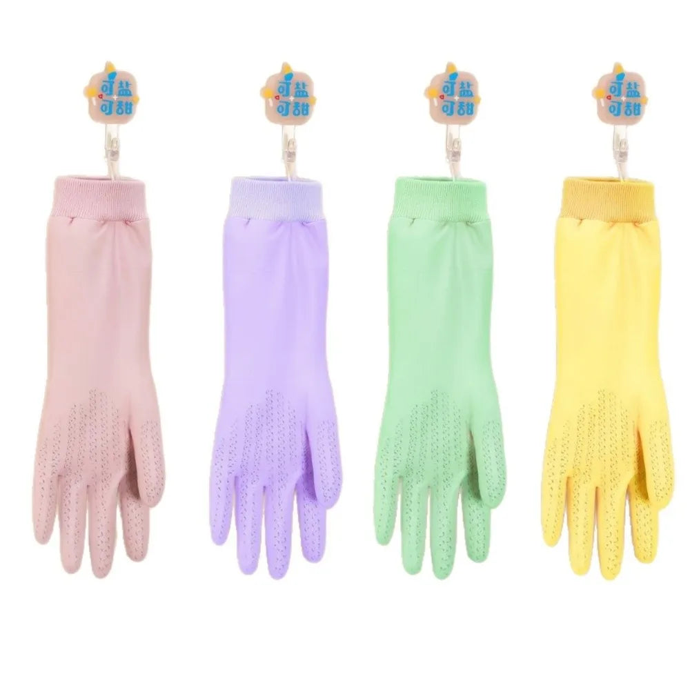 Thickened Rubber Dishwashing Gloves – Waterproof Kitchen Gloves