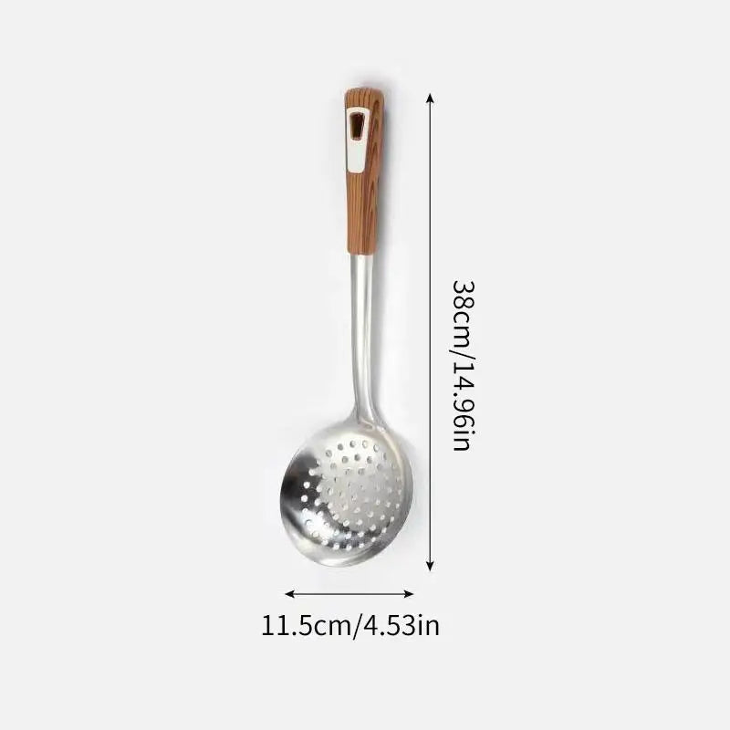 Stainless Steel Colander Skimmer Spoon Long Handle Kitchen Scoop Kitchen Strainer Spoon Nixie S