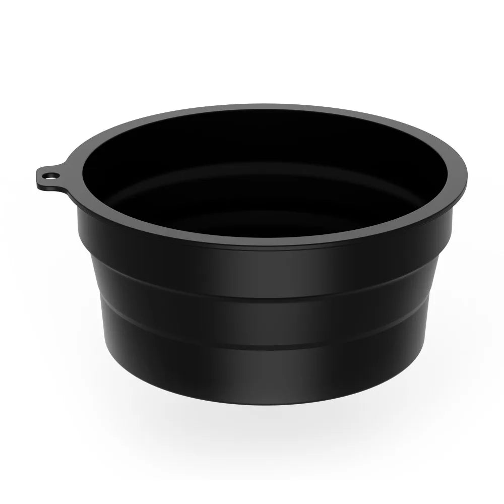 Foldable Silicone Face Ice Bath Bowl with Built-In Ice Tray Facial Ice Bath Bowl Nixie Black