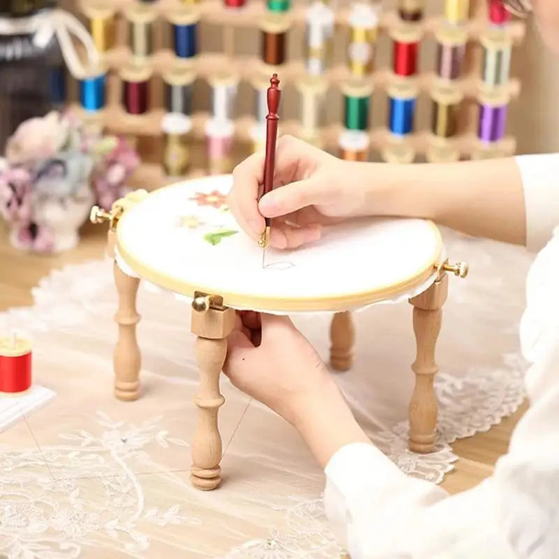 Adjustable Wooden Embroidery Hoop Stand for Cross Stitch Embroidery Hoop Stand Nixie