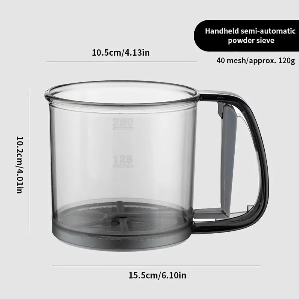 Semi-Automatic Handheld Flour Sifter – Double Layer 40 Mesh Flour Sifter Nixie