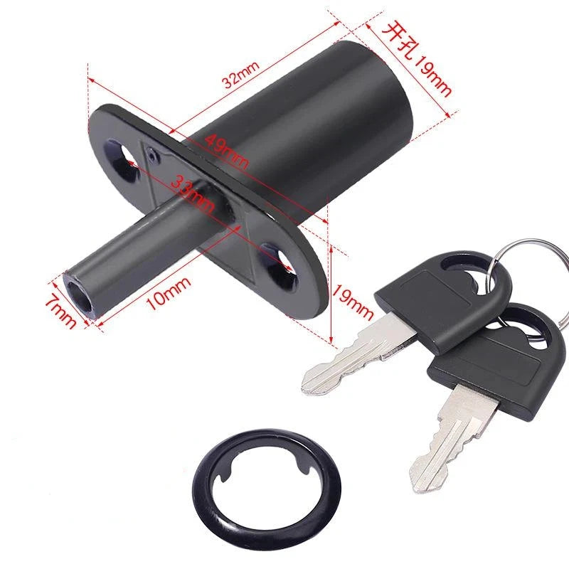 Zinc Alloy Press-Type Sliding Door Lock – Cabinet & Wardrobe