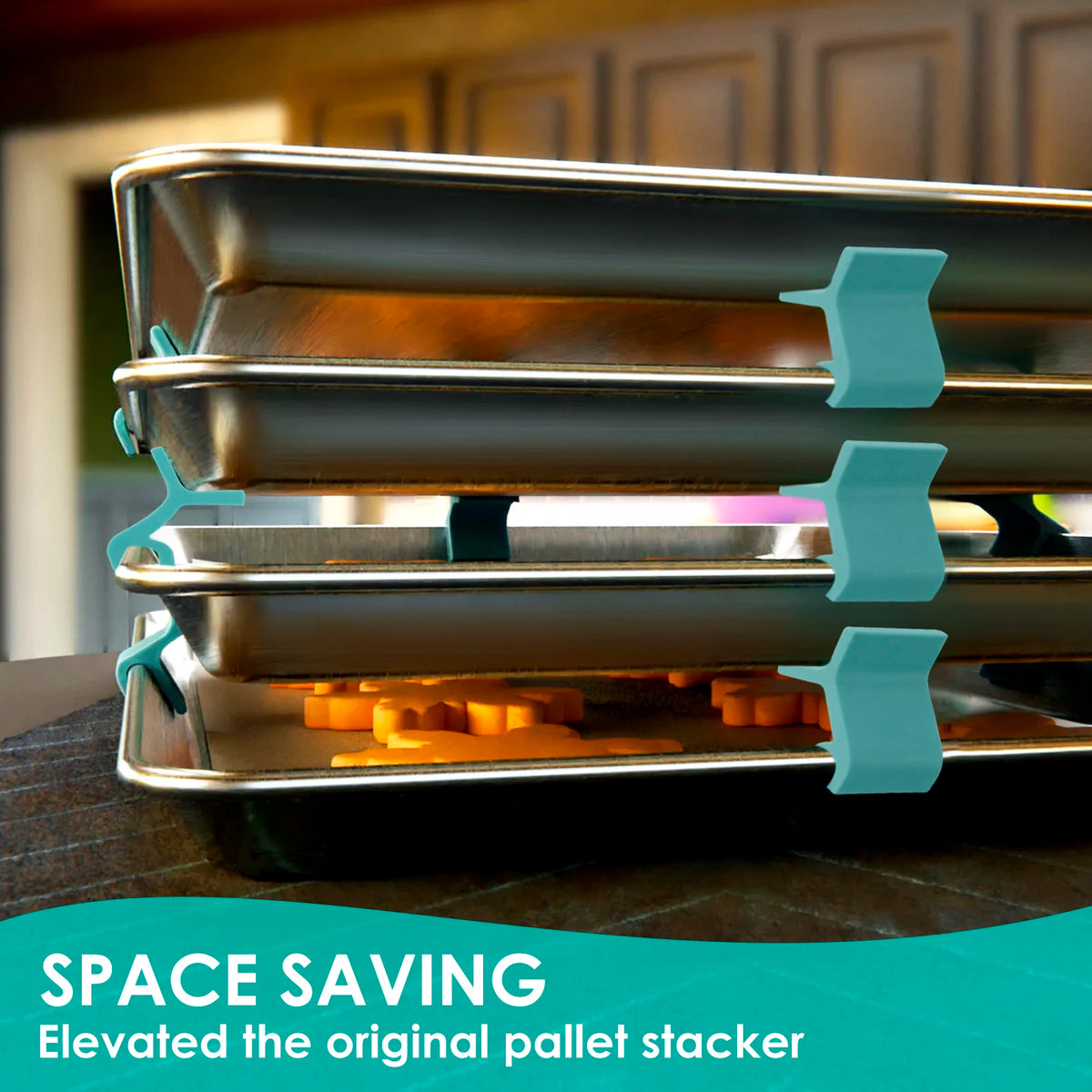 32/50Pcs Baking Sheet Stackers – Space-Saving Tray Holders