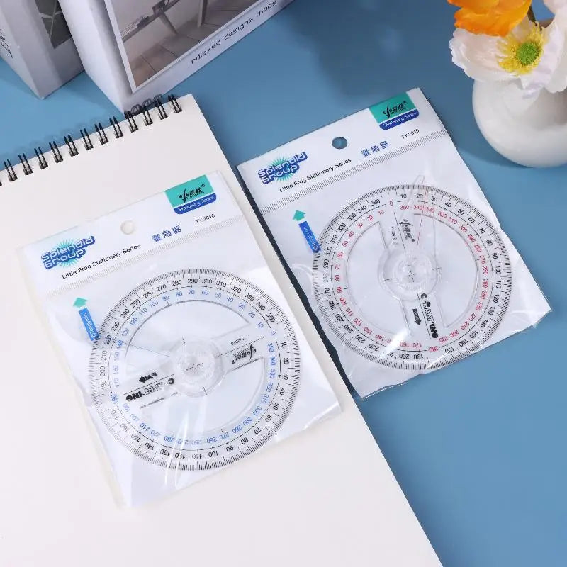 360° Circle Protractor Geometry Tool – 1, 3 or 5 Pack