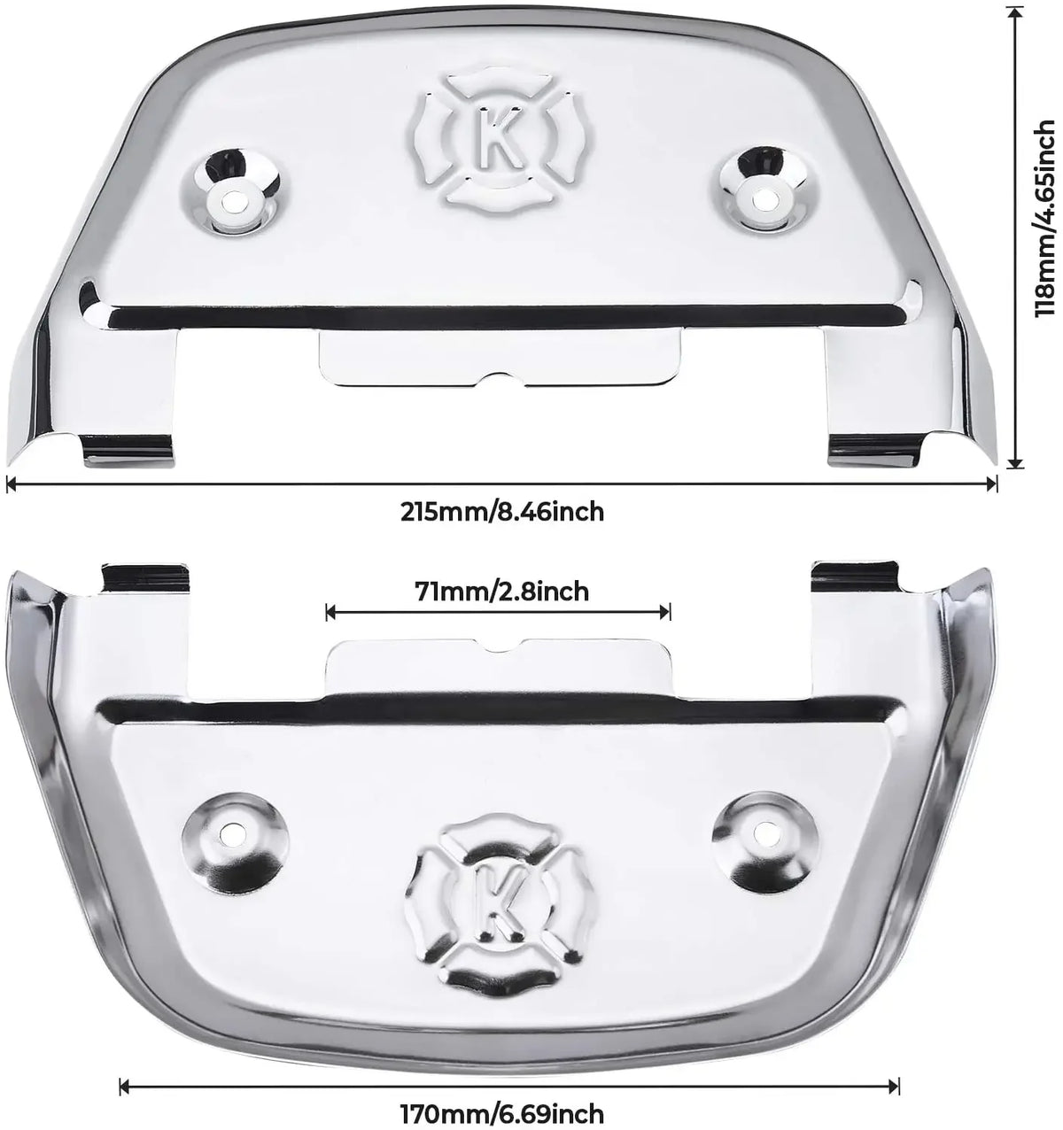 Chrome D-Shaped Passenger Floorboard Covers – Harley Touring Softail Motorcycle Floorboard Covers Nixie