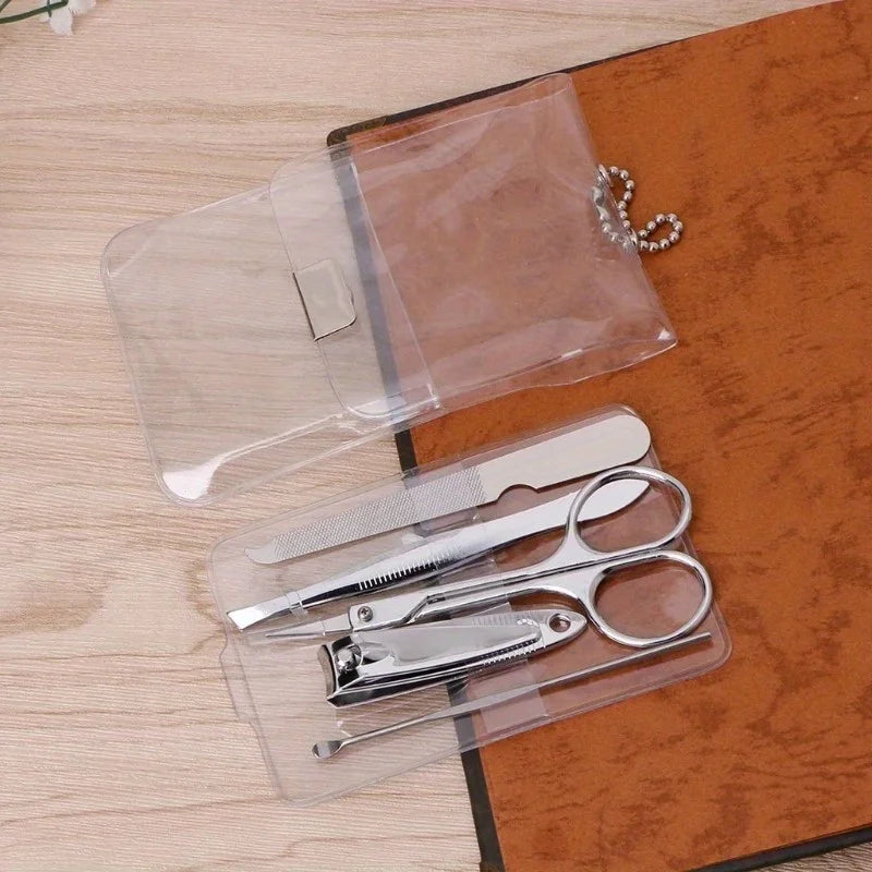 5-Piece Stainless Steel Manicure Kit – Nail Scissors & File Set Manicure Tool Set Nixie