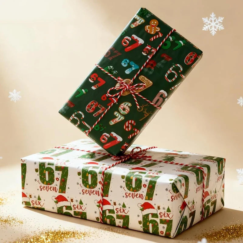 Christmas Wrapping Paper – Festive Santa Holiday Gift Wrap Christmas Wrapping Paper Nixie