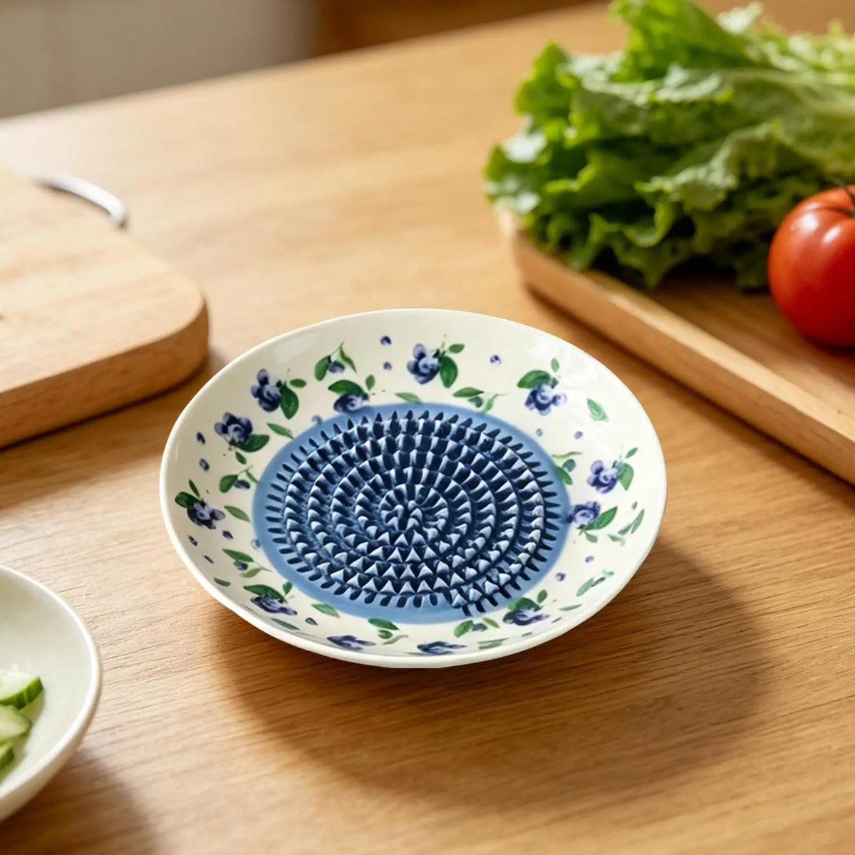 Ceramic Garlic & Ginger Grater Plate – 2-in-1 Kitchen Tool Ceramic Grater Plate Nixie