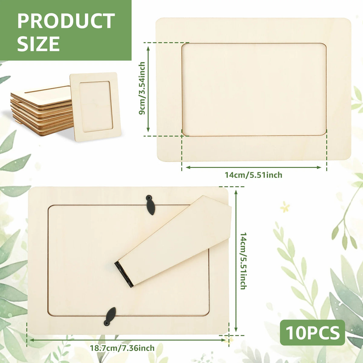 DIY Unfinished Wood Picture Frame Craft Kit – 24 Frames & Paints