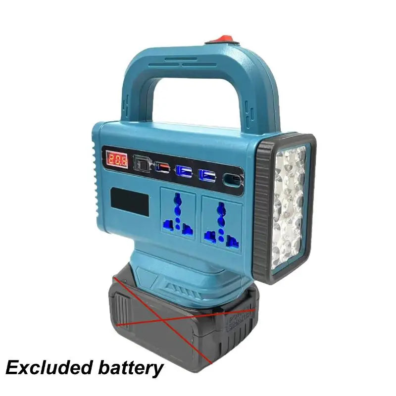150W Lithium Battery Inverter DC 18V-21V to AC 220V + LED Light Power Inverter Nixie